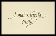 Amat victoria curam (Победа любит старание)

